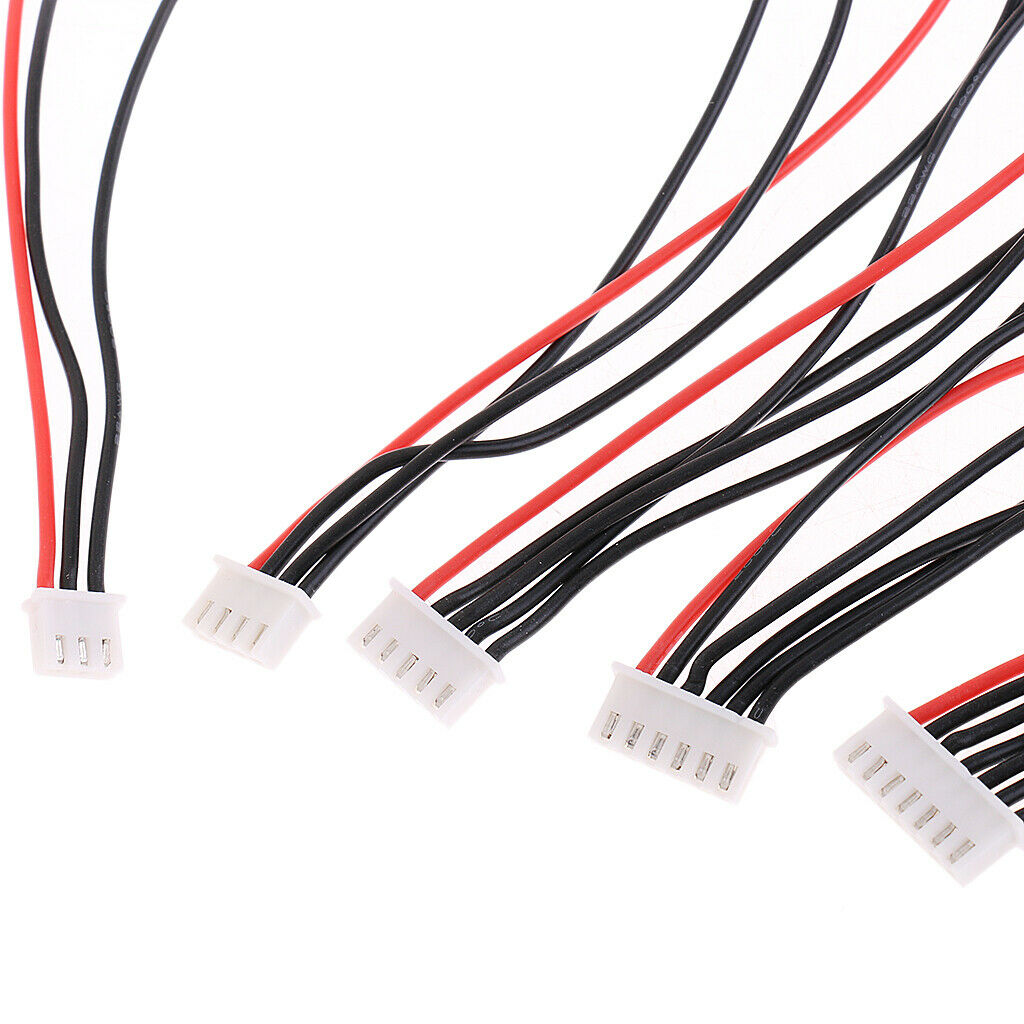 10 Pieces JST-XH Plug Charger Cable Adapter 2-6S RC Battery Charging Cable