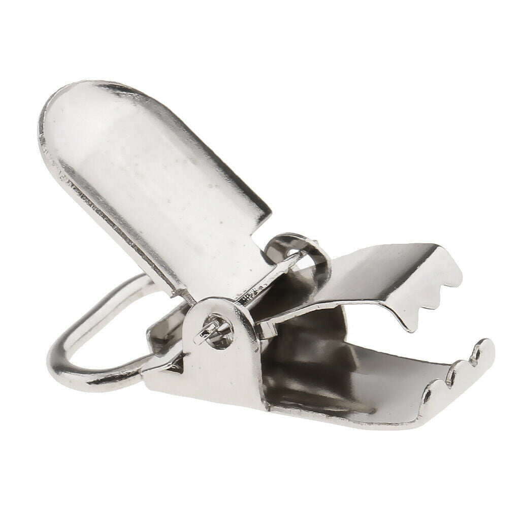 20pcs Metal Pacifier Suspender Clips Webbing Dummy Strap Holder Craft Hooks