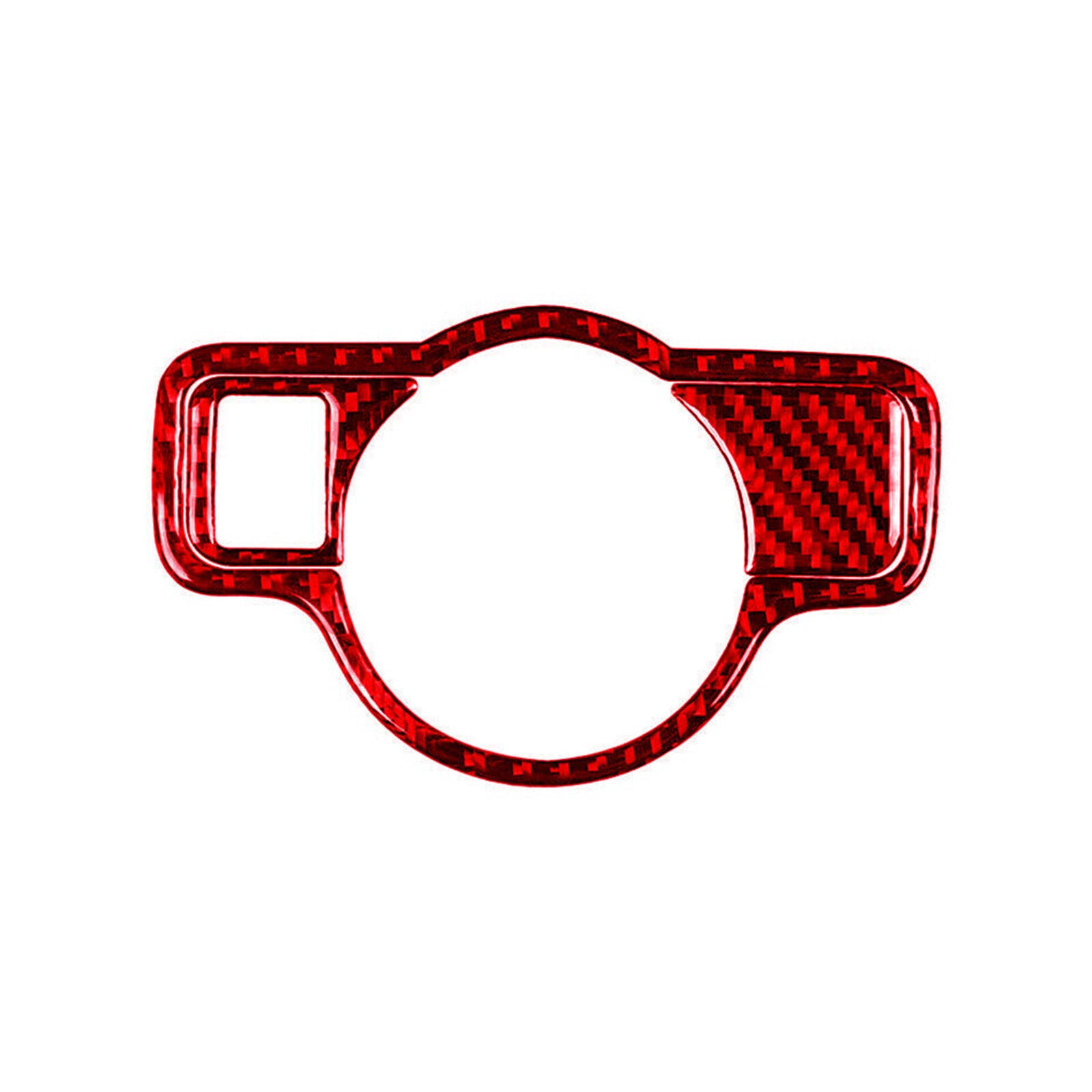 Red Carbon Fiber Headlight Button Cover Trim For Mercedes Benz CLA GLA GLE