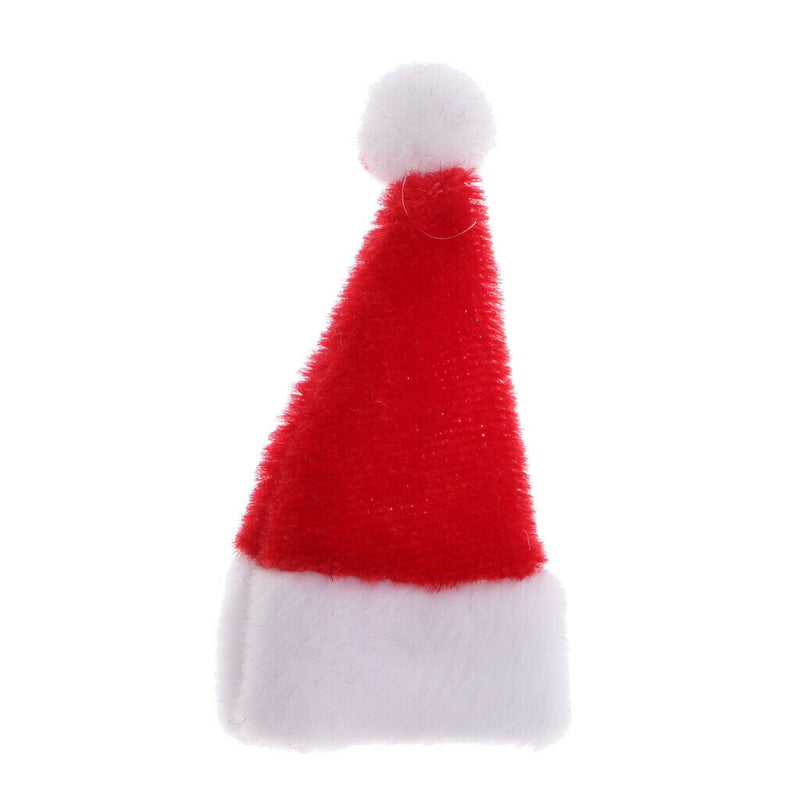 3Pcs 1/12 Scale Christmas Santa Claus Hat Decor Supplies Toys Accessory