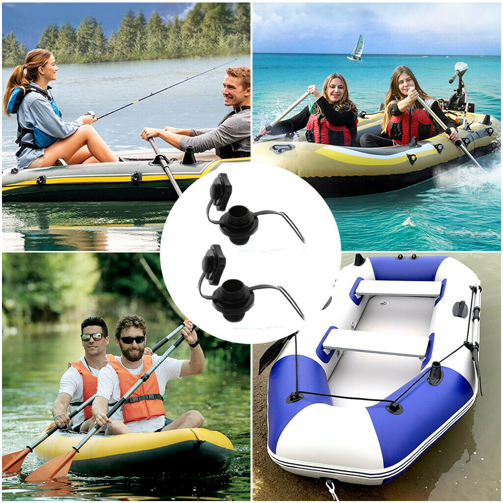 2x Premium Air Valve Caps Kayak Fishing Boston Valve Airbed Raft Fit Blocker