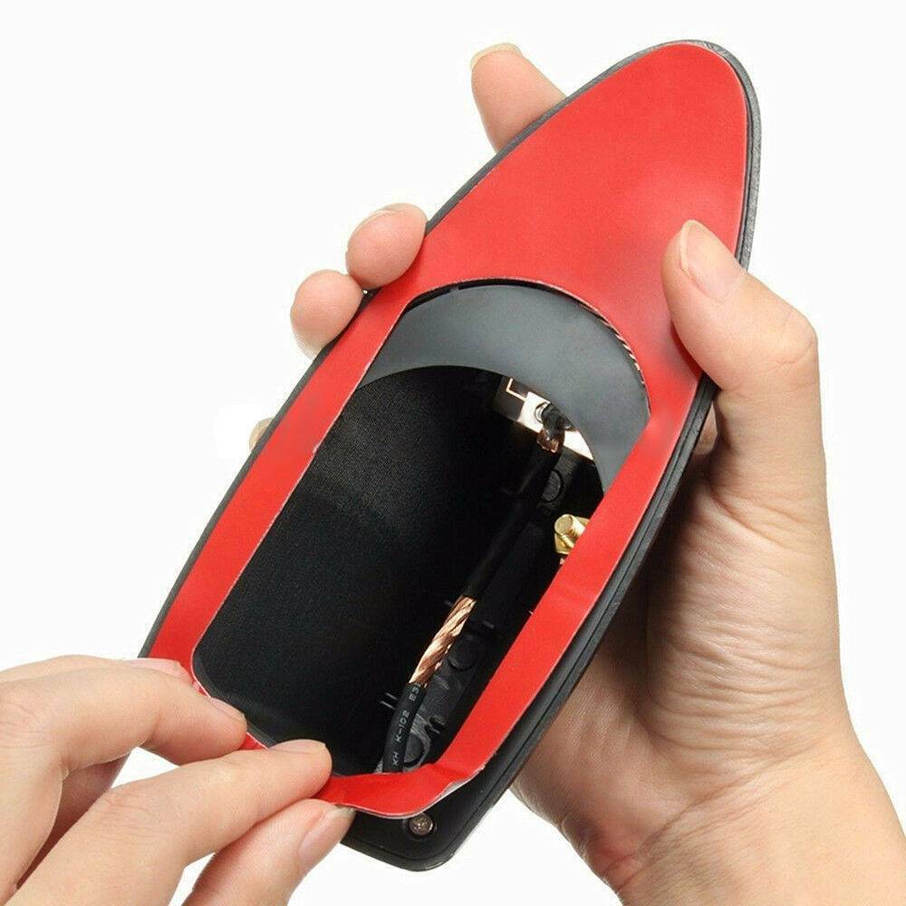 New Auto Car Shark Fin Universal Roof Antenna Radio FM AM Decorate Aerial Black