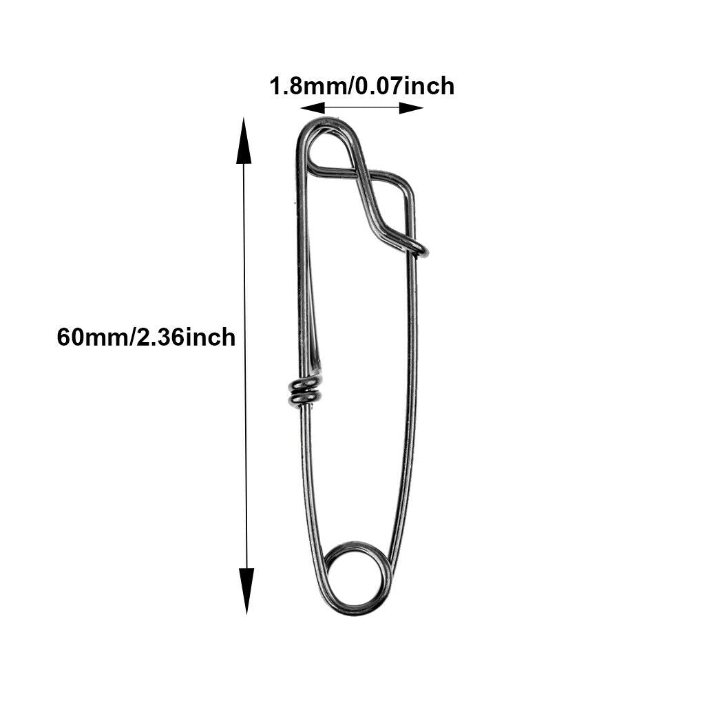 30 Pieces Longline Clip Snap Hook Clasp Clip Paperclip Accessory For Fishing