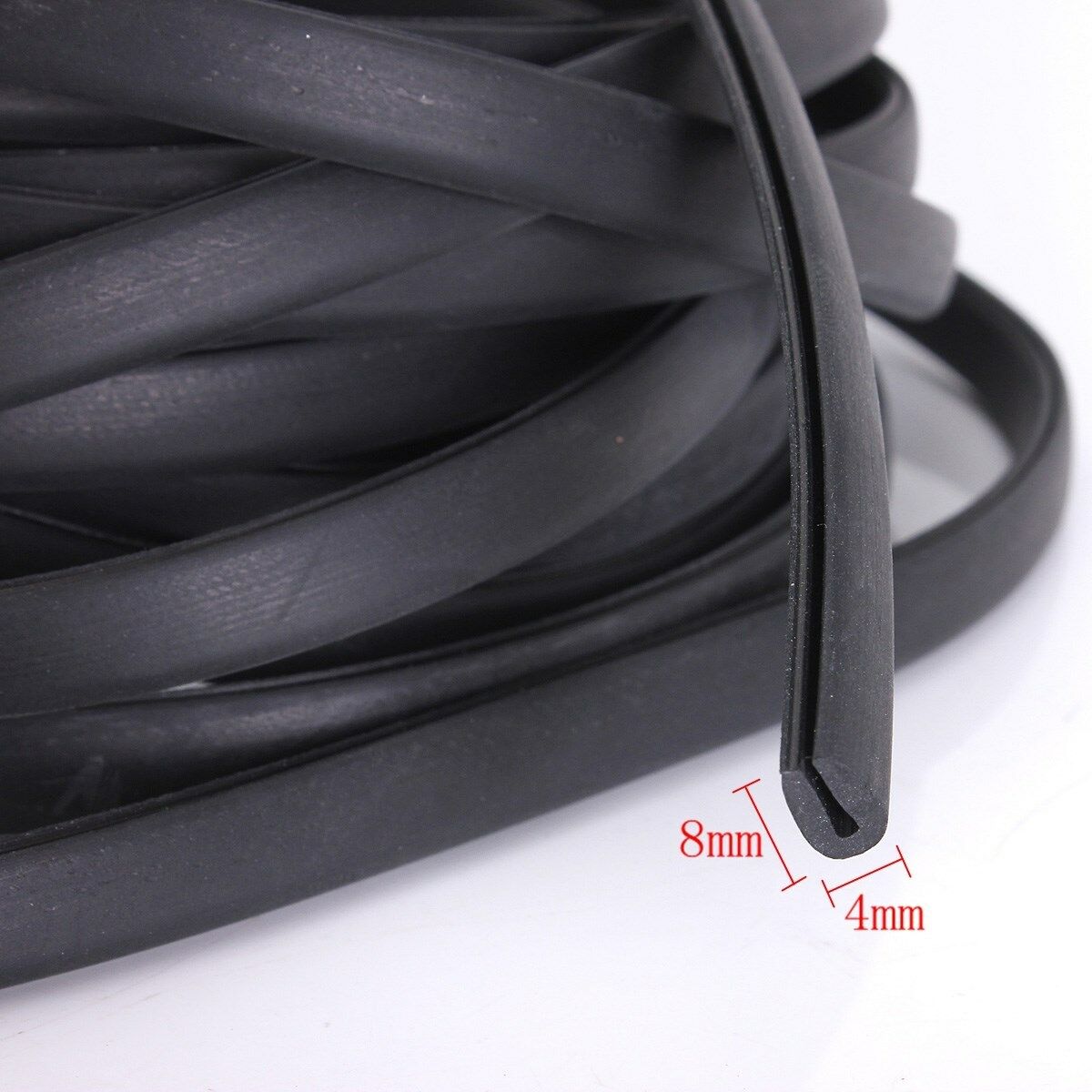 600cm  Black U Shape Rubber Strip Car Door Edge Protection Moulding Trim Cover