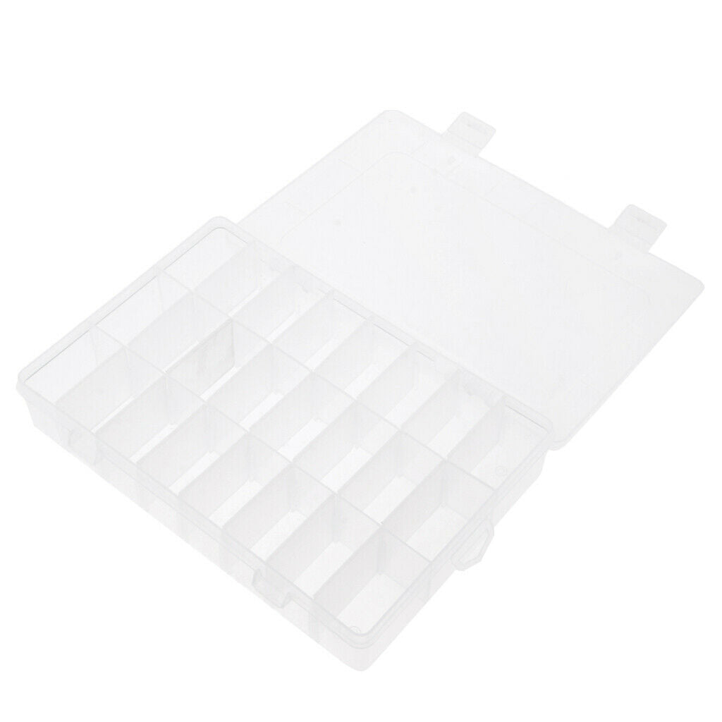 48 Grids Detachable Empty Storage Box Case Nail Art Tips Jewellery Organizer