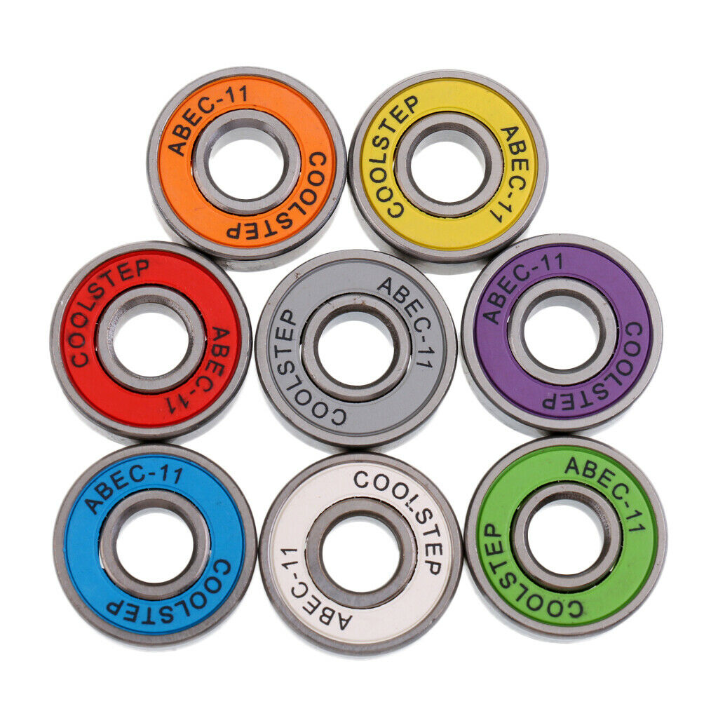 8Packs Skateboard Bearings Longboard Bearings Scooter Bearings ABEC-11