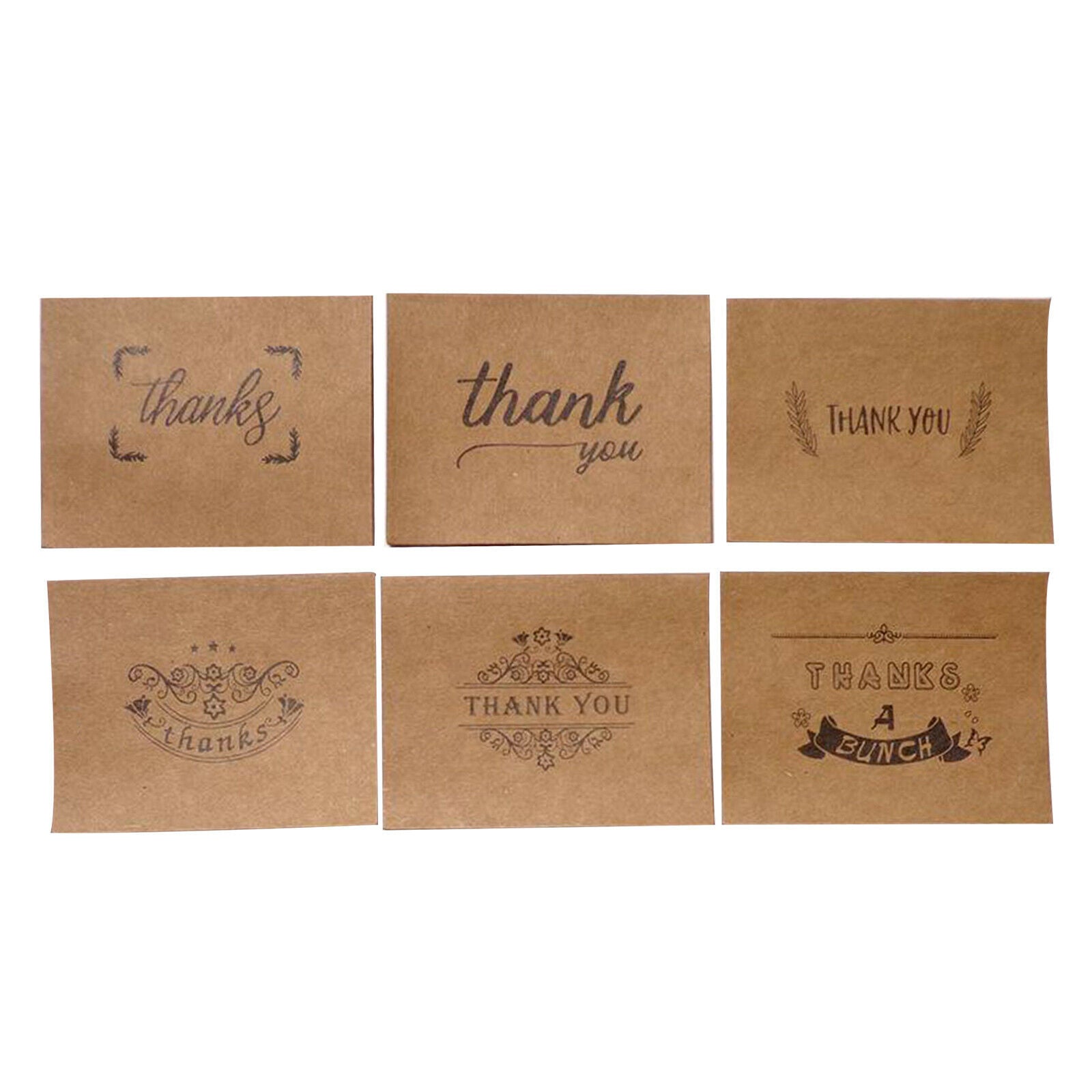 3Packs Kraft Paper Thank You Cards for Small Business DIY Cards Invitation