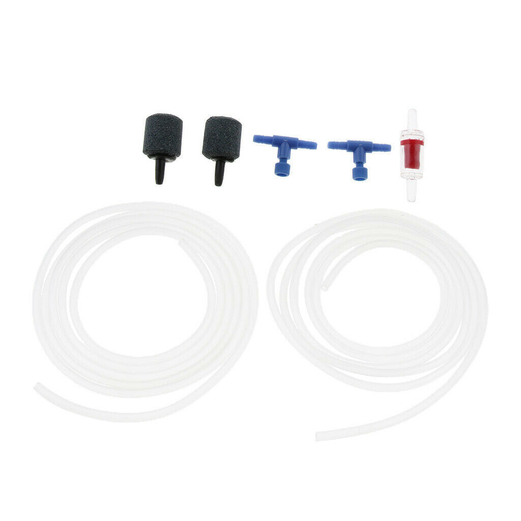 Blesiya 2x Aquarium   Tank Air Pump Oxygen Pipe and Accessories Kit