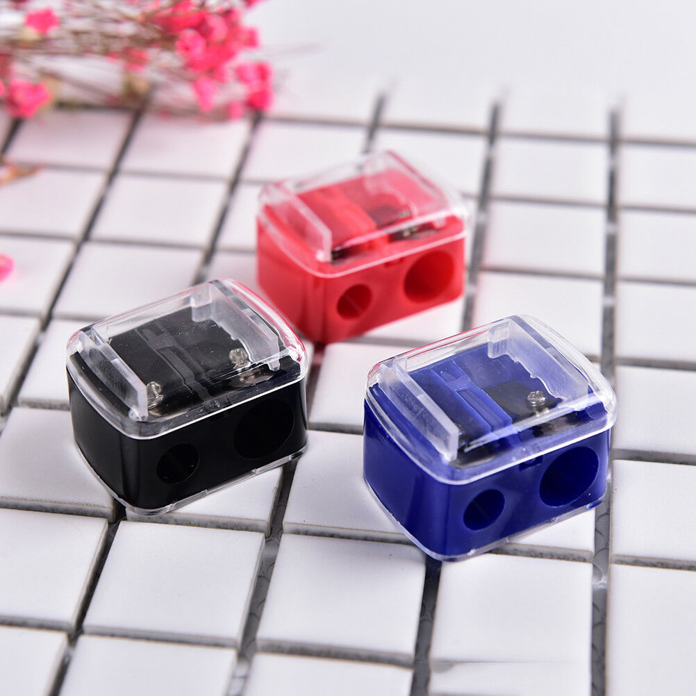 Precision Cosmetic Pencil 2 Holes Sharpener for Eyebrow Lip Liner Eyeline.l8