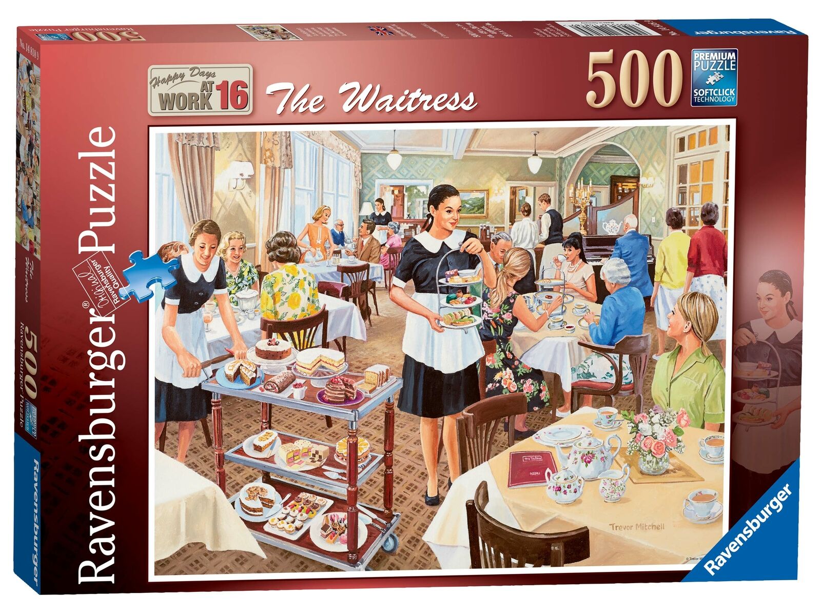 14818 Ravensburger The Waitress Jigsaw Puzzle Happy Days at Work 500 Pieces