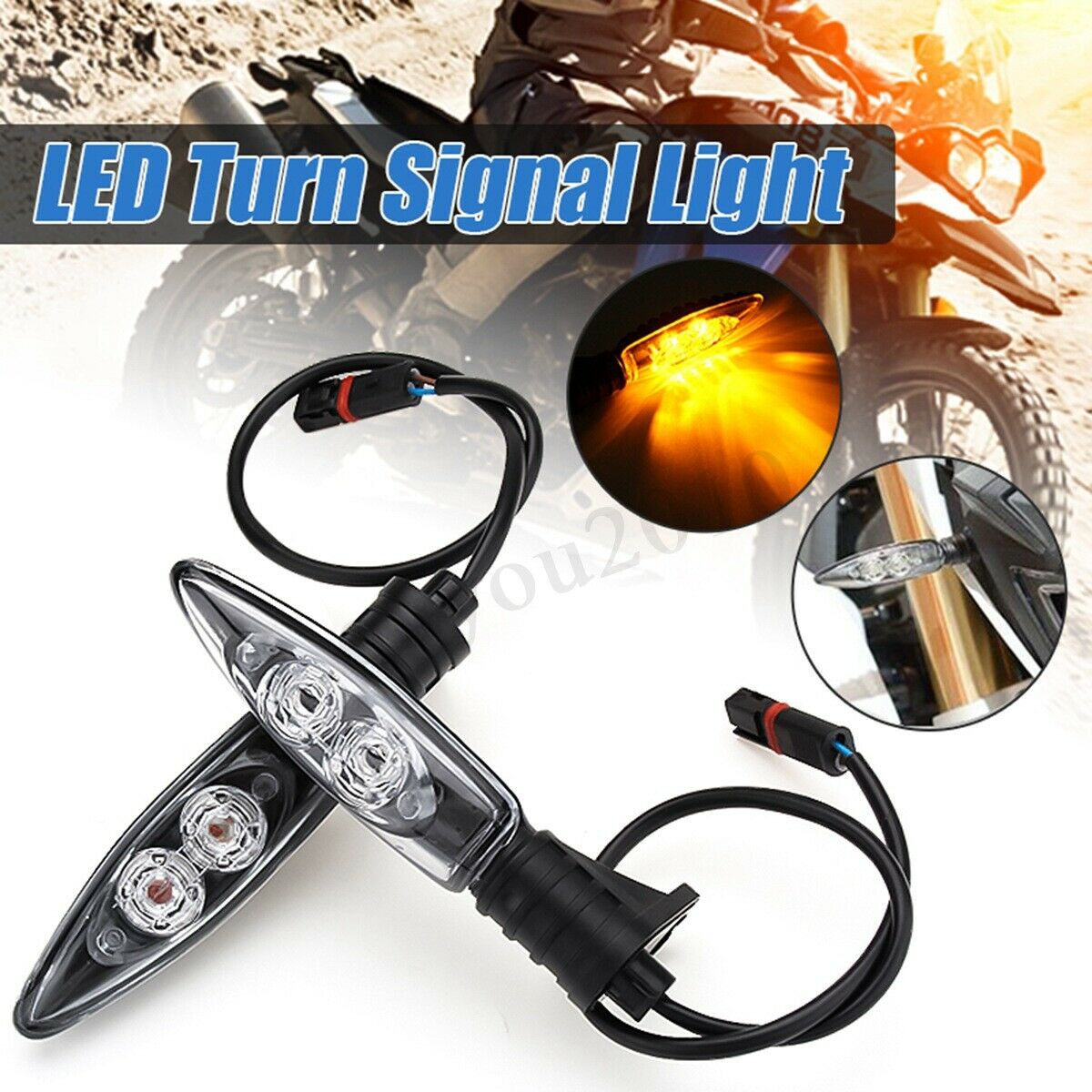 2pcs LED Turn Signal Indicator Light for BMW R1200GS F800GS S1000RR K1300R