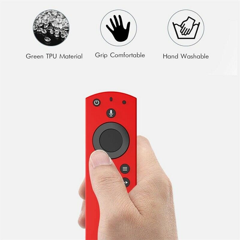 2X(Silicone Remote Cover for Fire TV Stick 4K/Fire TV Square/Fire TV(3Rd GeR8E9)