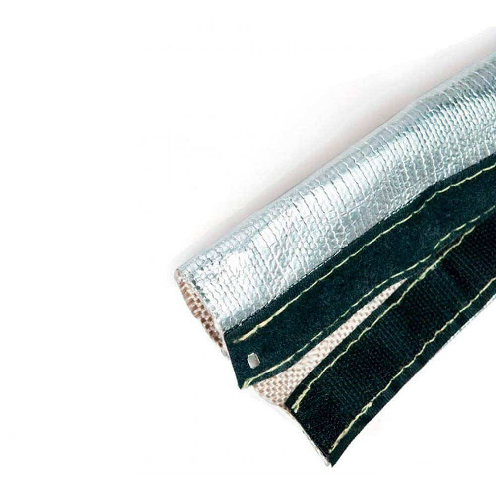 Metallic Heat Shield Thermal Sleeve Insulated Wire Hose Cover L:1820MM W:85MM