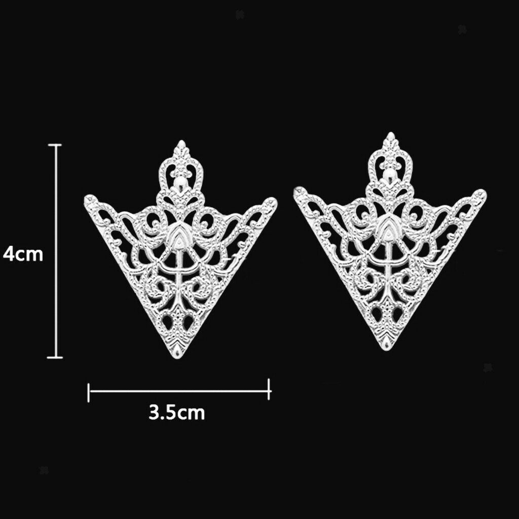 Fashion Triangular Collar Pin Hollow Tropical   Shaped Brooch Collar Corner