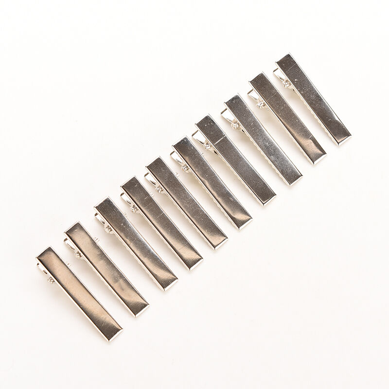 50 PCS Metal Plain Prong Hair Alligator Clip Pinch Clips Hair Clip Teeth Bows BD