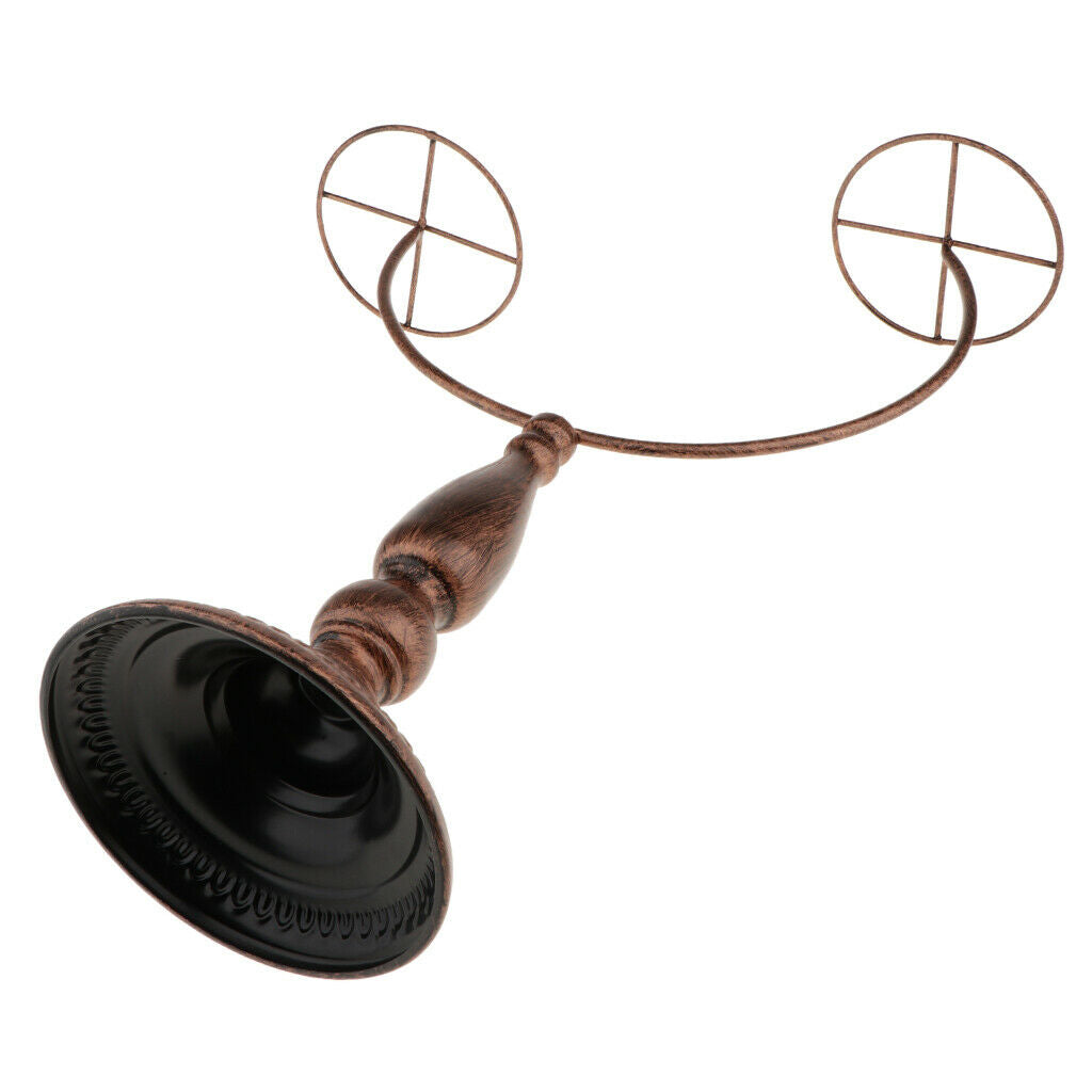 Double Holders Hat Display Baseball Sports   Storage Stand Rack Copper