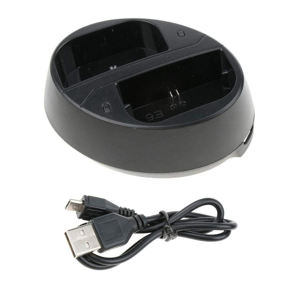 LP-E6 Dual Charger For Canon EOS 5D Mark II/III, 60D, 7D, 6D DSLR Cameras
