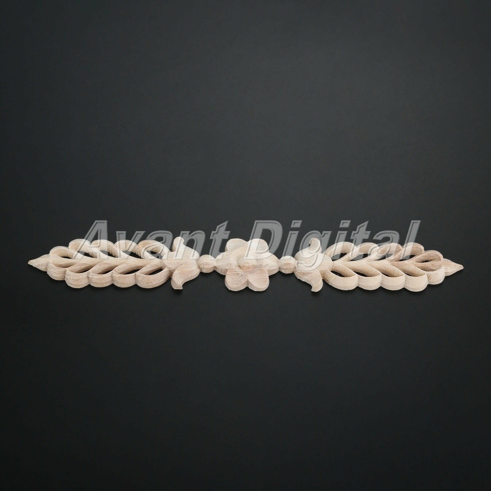 24.5*3.5cm European Style Wood Carved Long Applique Frame Corner DIY Decor Walls