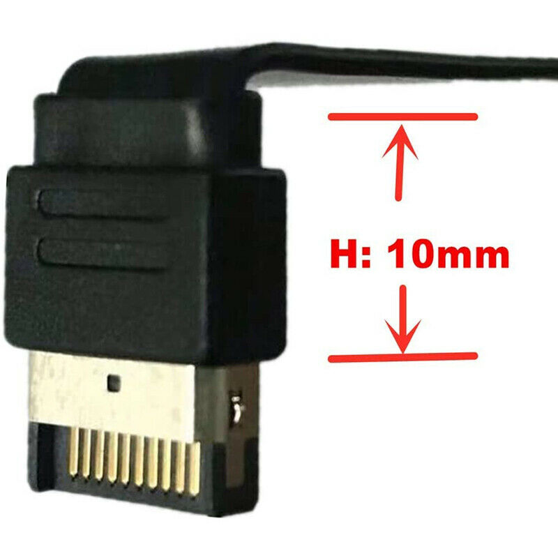 USB C Front Panel Motherboard Header Extension Cable 80cm, Internal USB 3.1 N2Z4