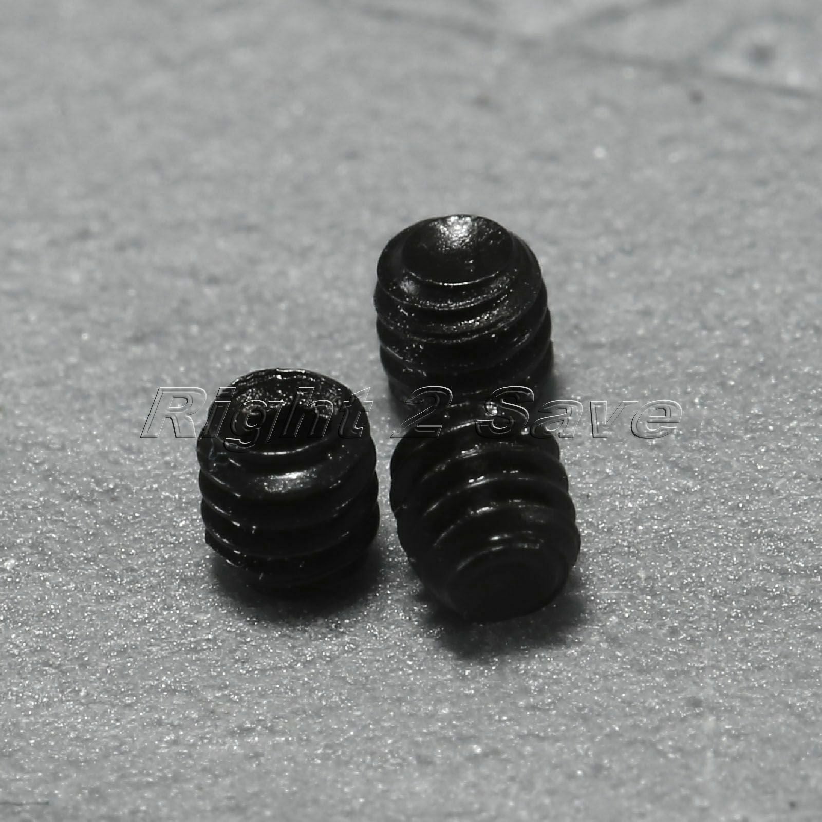 50Pcs M2 x 2mm Carbon Steel Hex Socket Cap Head Grub Screw Black 0.08" L 2mm Dia