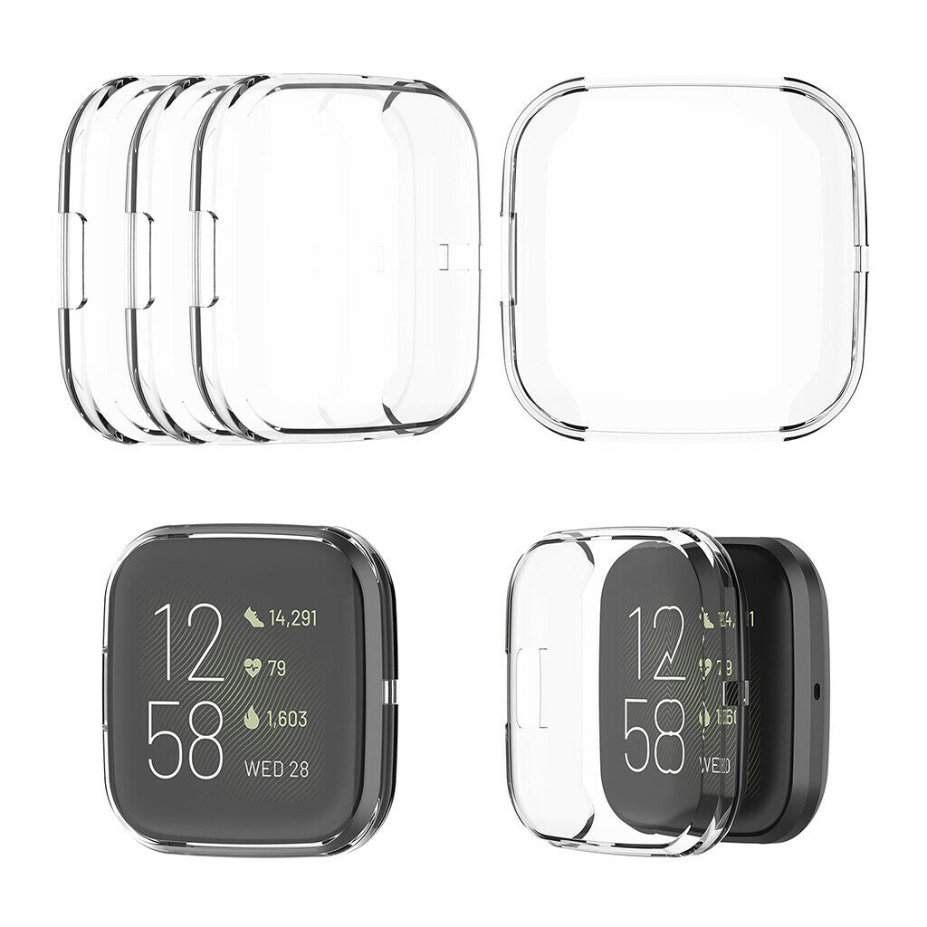 4pcs TPU Shell Case Screen Frame Cover Protector Fits for  Versa 2
