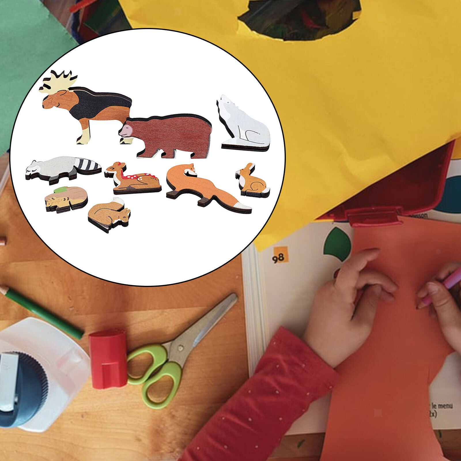 Wooden Animal Puzzles Learning Preschool Educational Toys Gifts Children