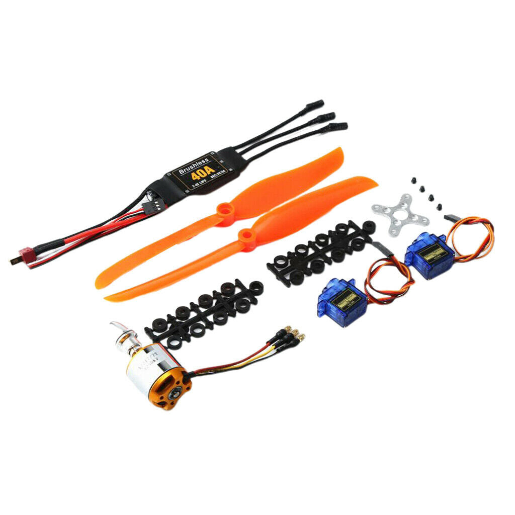 1 Set 9G Servo 2217 Motor 1250KV 2pc Propeller RC Fixed Wing Airplane Parts