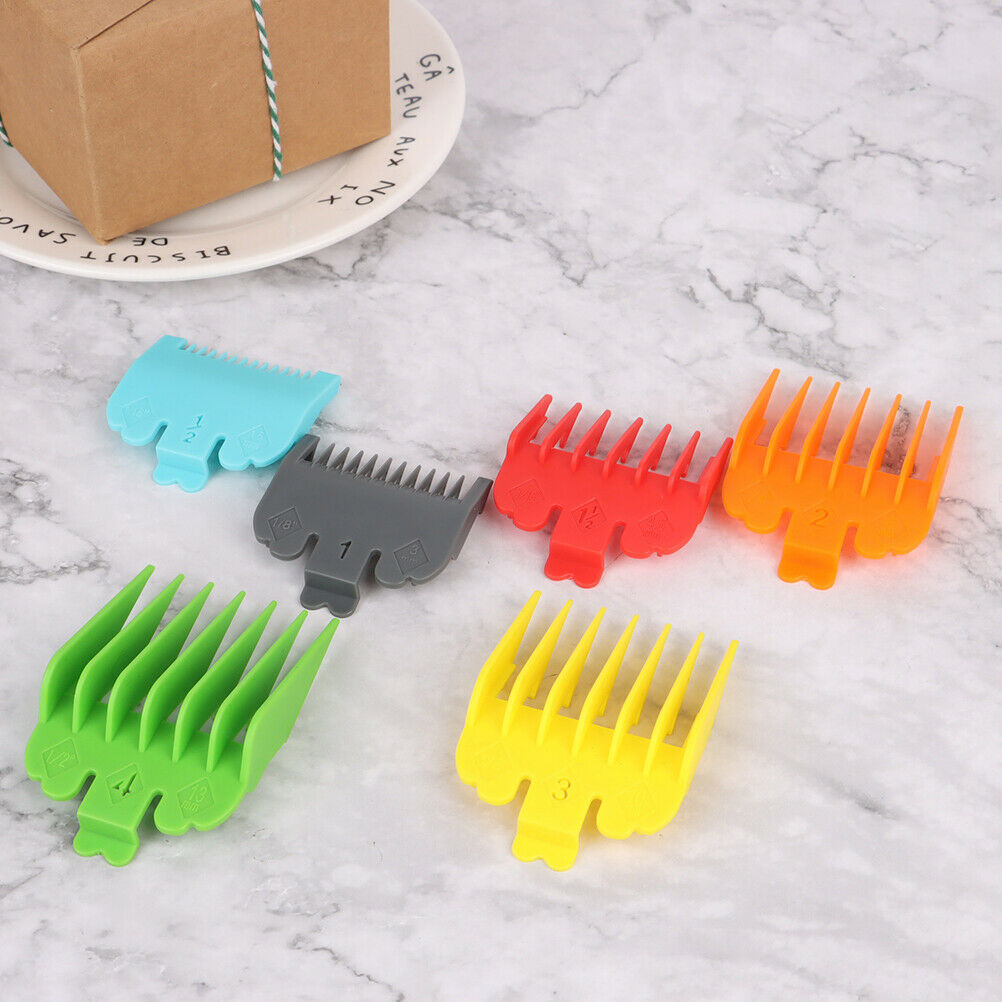 10pcs Barber Shop Styling Comb ts Clipper Hair Limit Comb Trimmer Attachm BW Kt