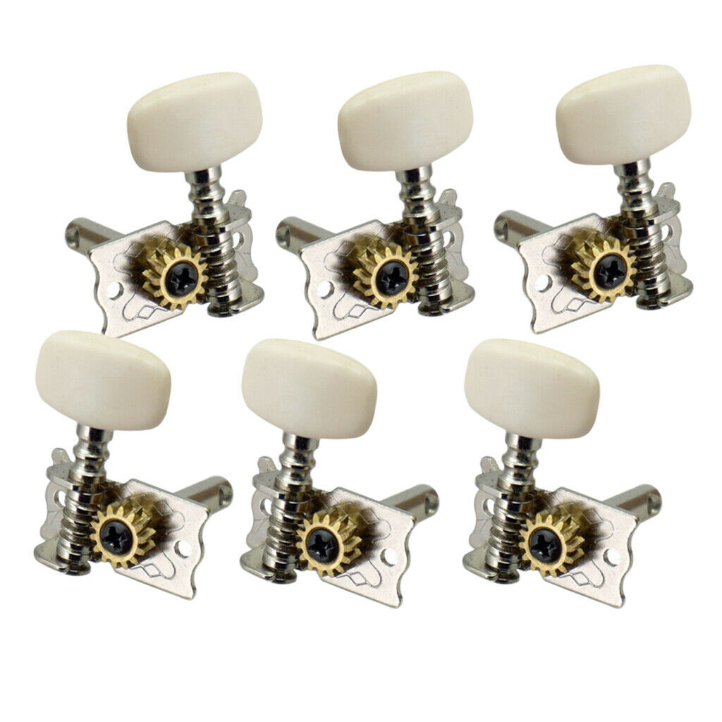 Pack of 6 Open Gear Guitar Strings Tuning Pegs for Classical