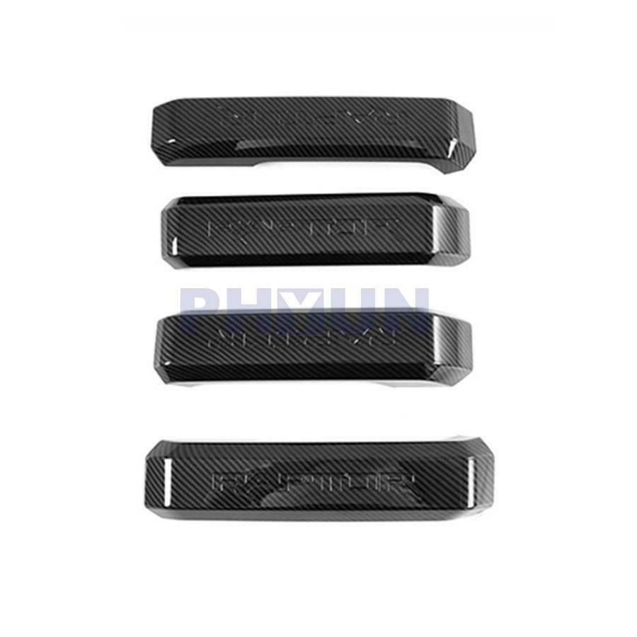 4pcs Interior Door Handle Cover Trim Carbon Fiber Look ABS For Ford F150 2015-17