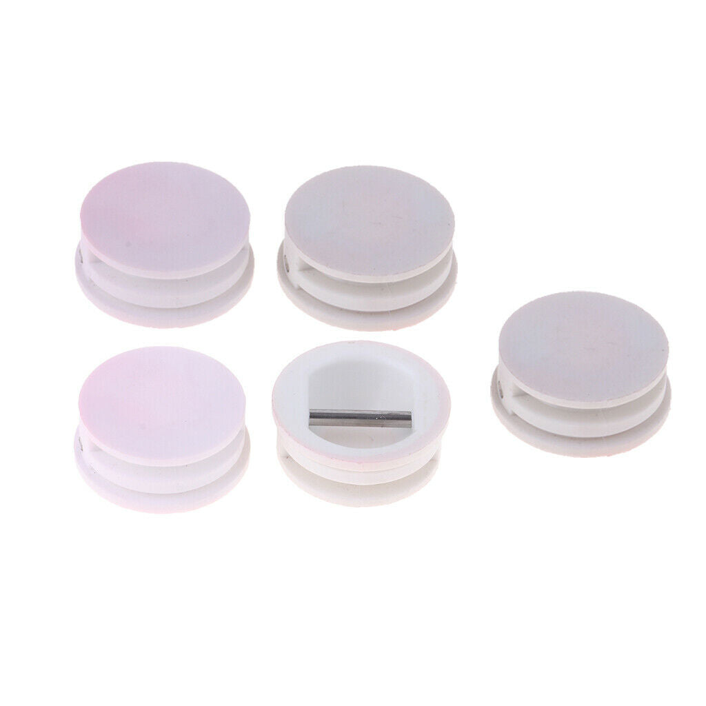 5 Pieces Surfing Surfboard Leash Cup Repair Plug Stainless Steel Bar (White)