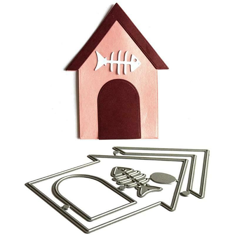 Pet House Metal Cutting Dies Stencil DIY Scrapbooking Album Paper Card Template