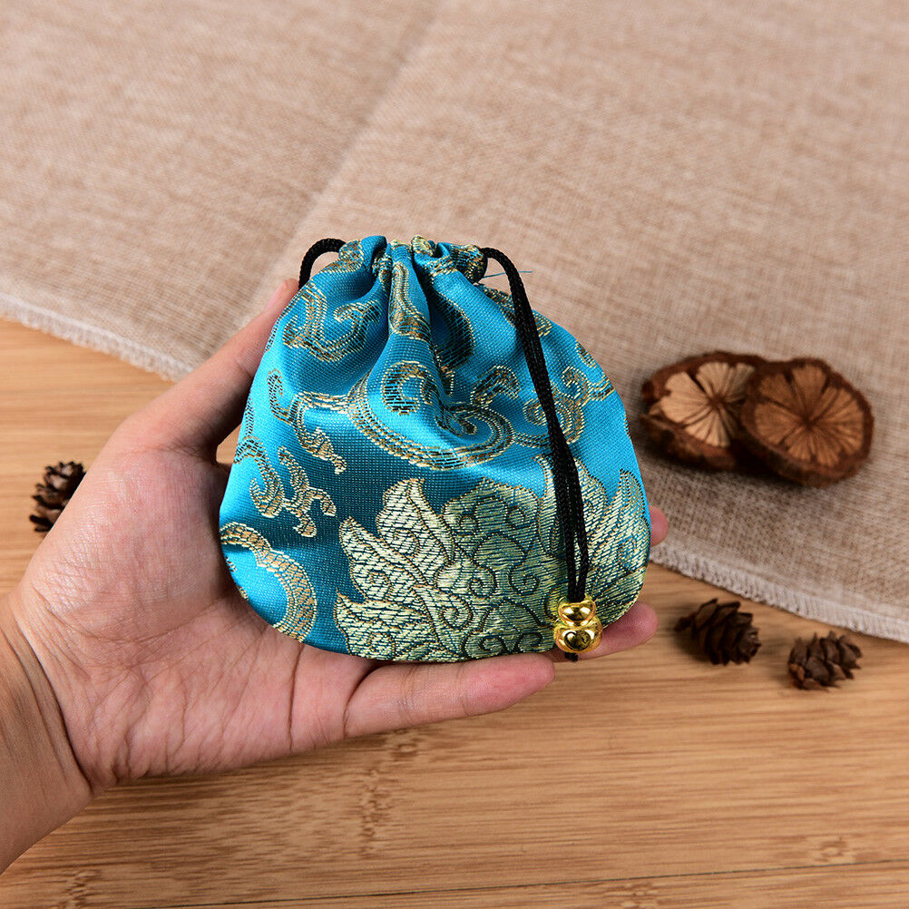 10X Chinese Handmade Mix Colors Silk Bag Coin Purse Gift Jewelry Bags Pou.l8