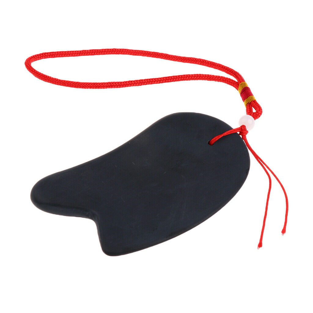 2pcs Black Stone Gua Sha Scraping Tool Guasha Massage Boards Scraper - Pressure