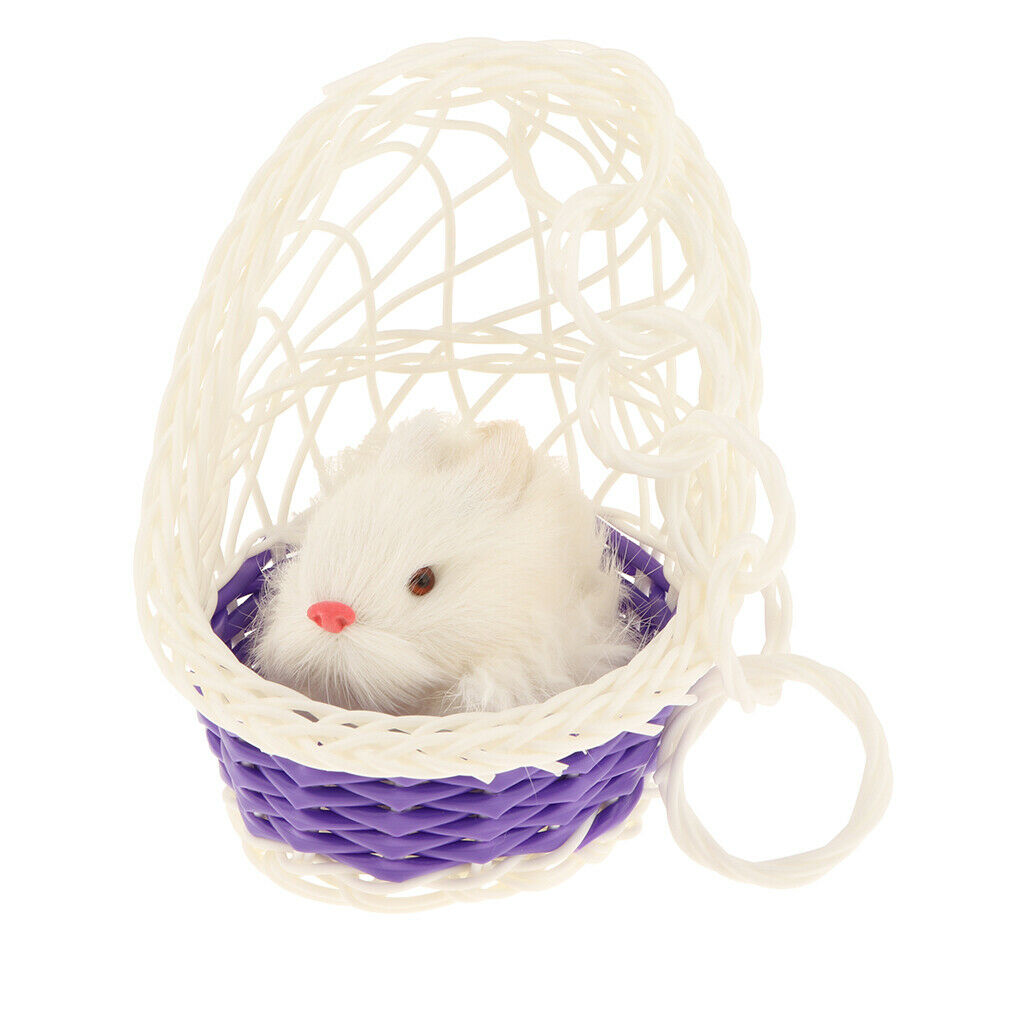 Home Office Durable Basket Cat Ornament Craft Decoration