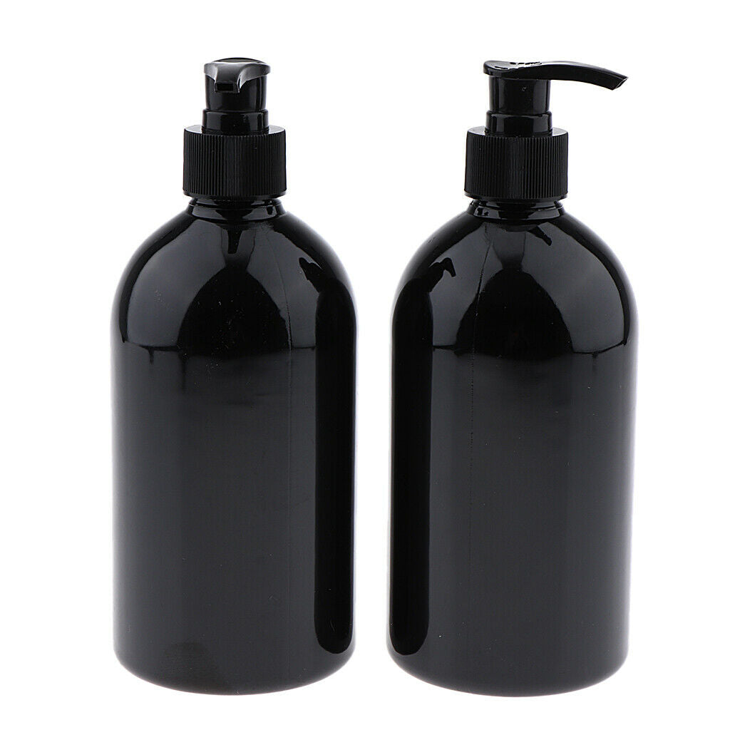 4Pcs 500mL Empty Lotion Dispenser Bottles Pump Refillable Shampoo Containers
