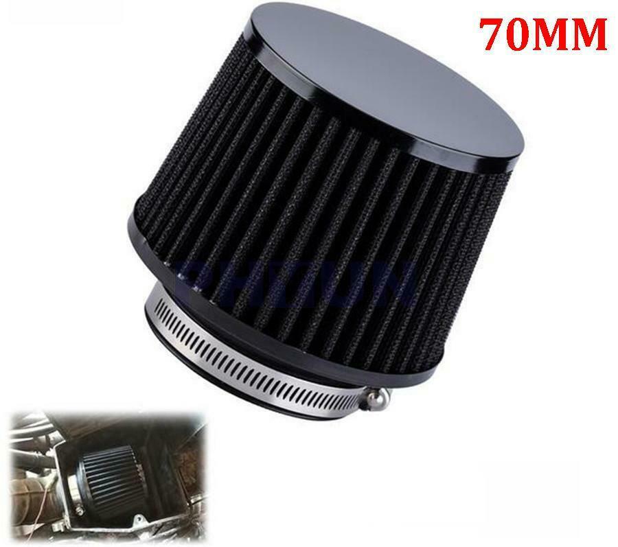 2.75 " 1x Car Intake Air Filter & 1x Rubber Adapter Aluminum Fabric