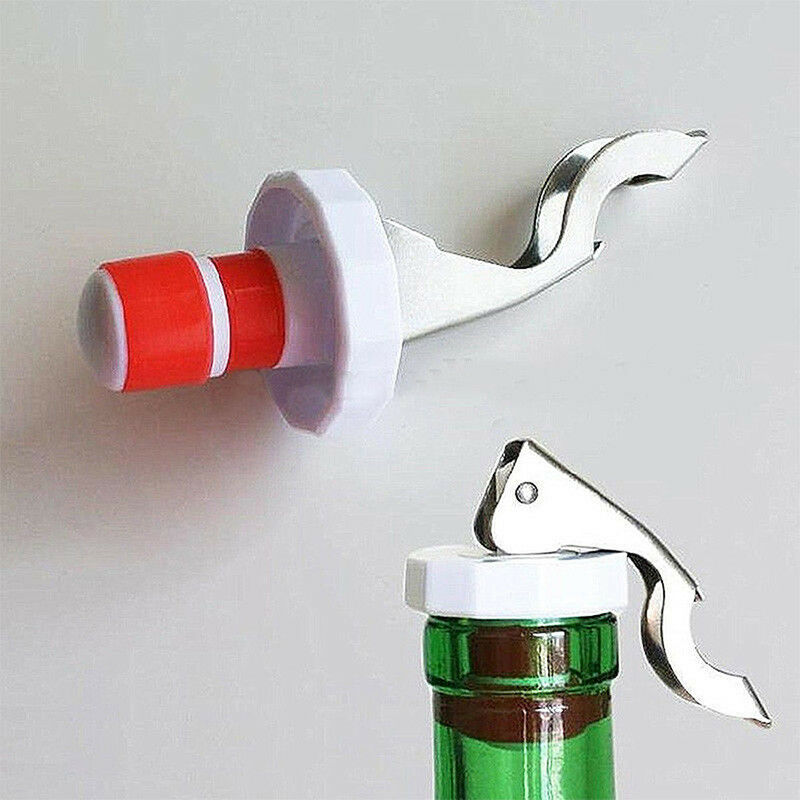 Stainless Steel Bottle Opener Stopper Plug Champagne Wine Beer Sealer Bar .l8