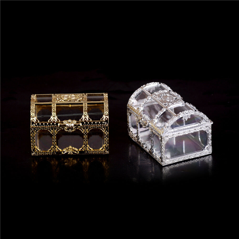 Mini Treasure Jewelry Box Wedding Party Shower Plastic Candy Box Supplies.l8