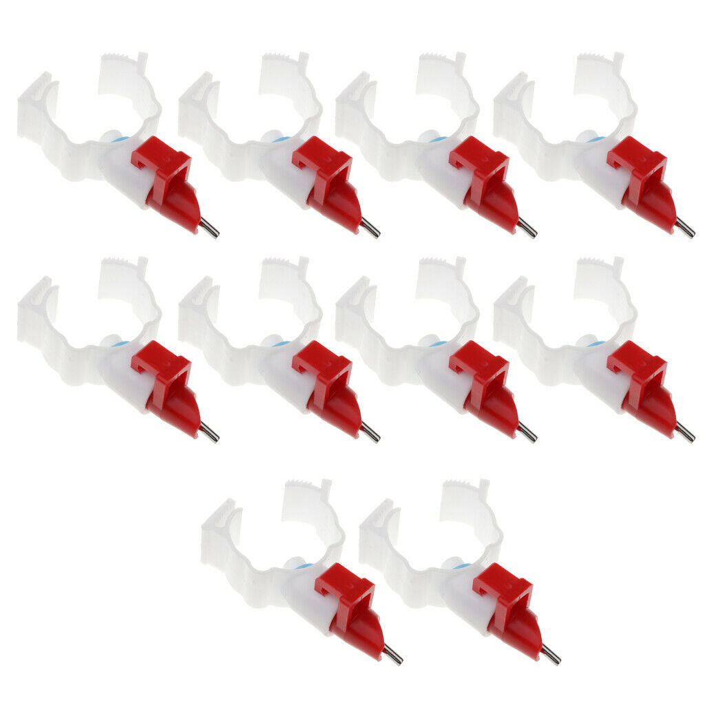 10 Pieces Automatic Poultry Water Feeder Safe Chicken Duck Nipple Drinker, for