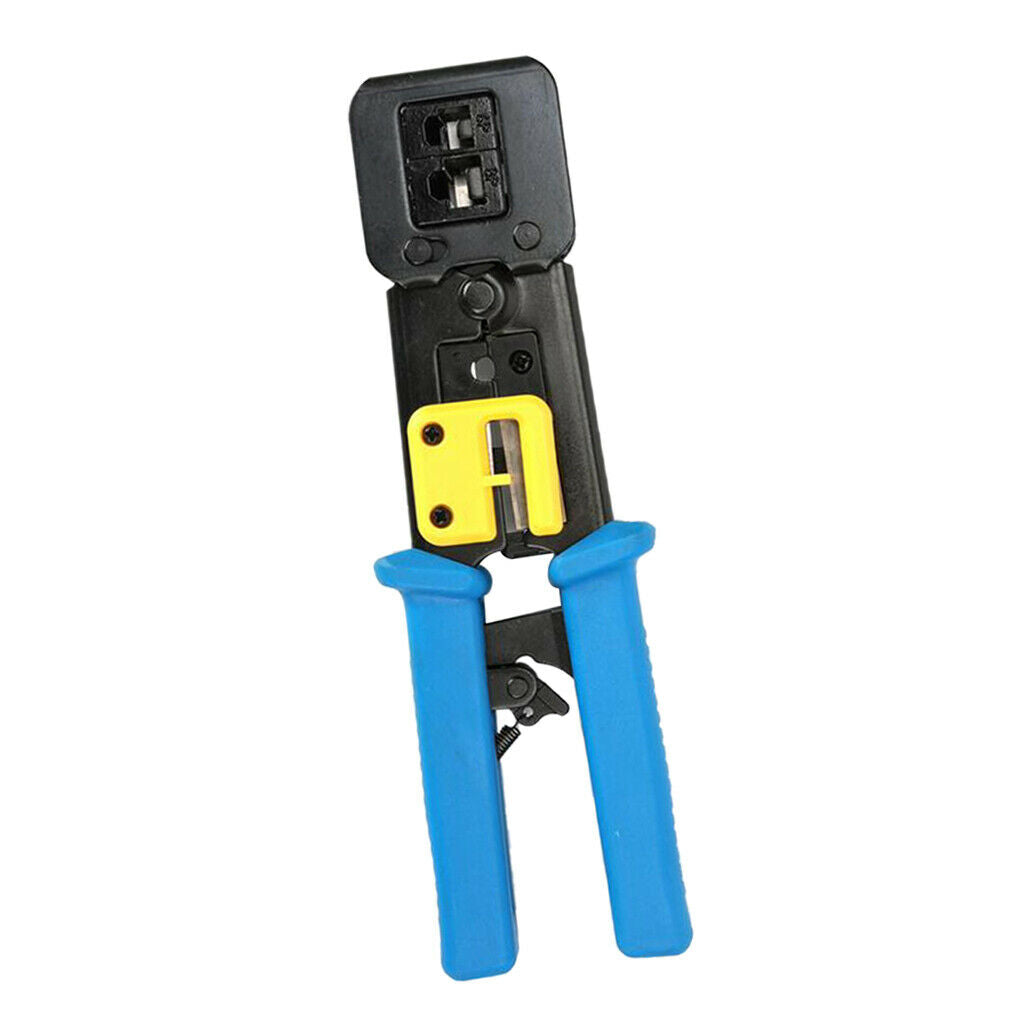 Crimping Tool Crimper RJ11 Ethernet Cutter Stripper Clamp Plier Blue