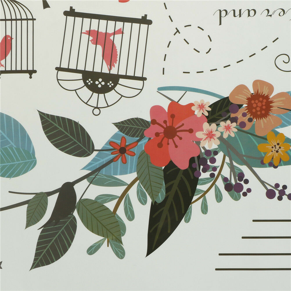Flowers Birds Birdcage Stickers Decals Wall Art For HomeLiving Room`Bedro.l8