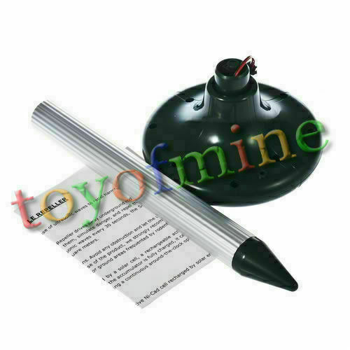 Solar Power LED Mole Mouse Mice Gopher Rodent Pest Repeller Chaser