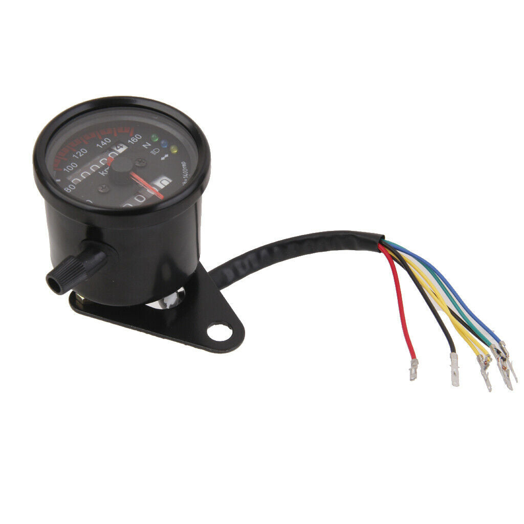 12V Universal Dual Speedometer Motorcycle Tachometer Odometer & Backlight