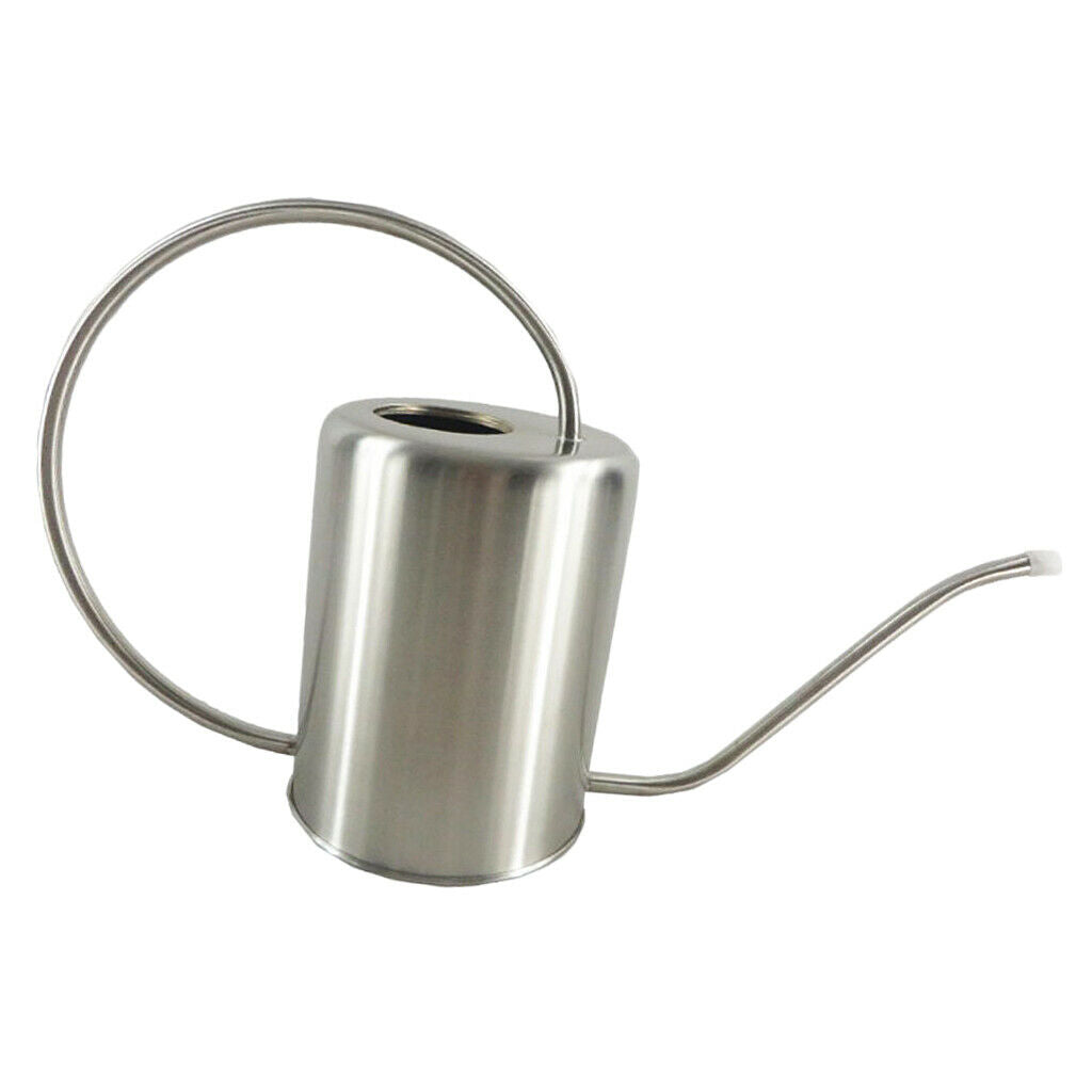 Garden Long Spout Watering Can Small Stainless Cylinder Watering Pot 2000ml