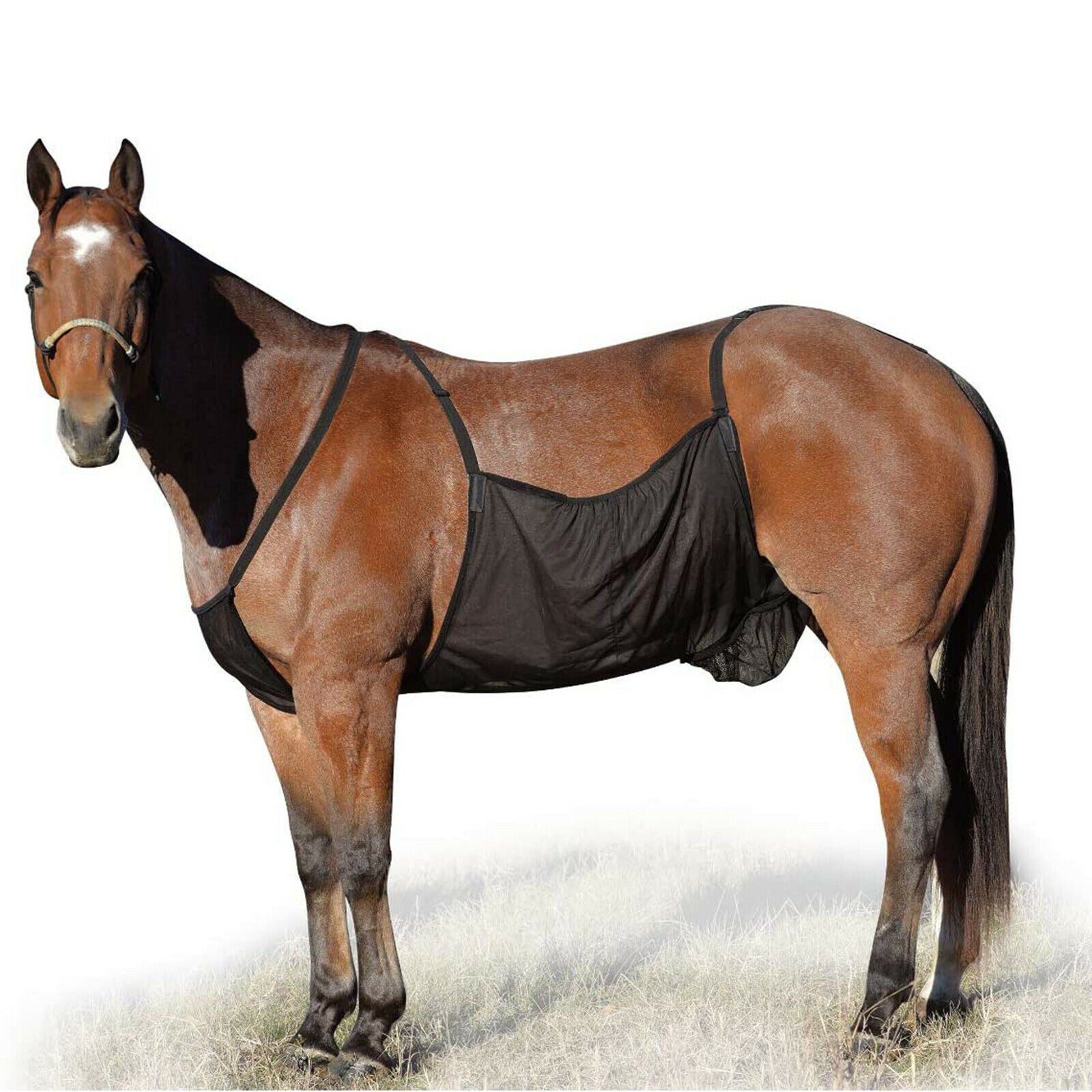 Horse Fly Sheet Breathable Belly Guard Cover Adjustable Abdomen Blanket