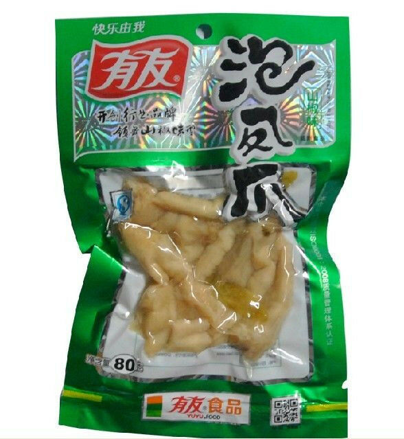 5 pcs X 80g chinese food Spicy chicken feet with Pickled Peppers Vacuum-packed