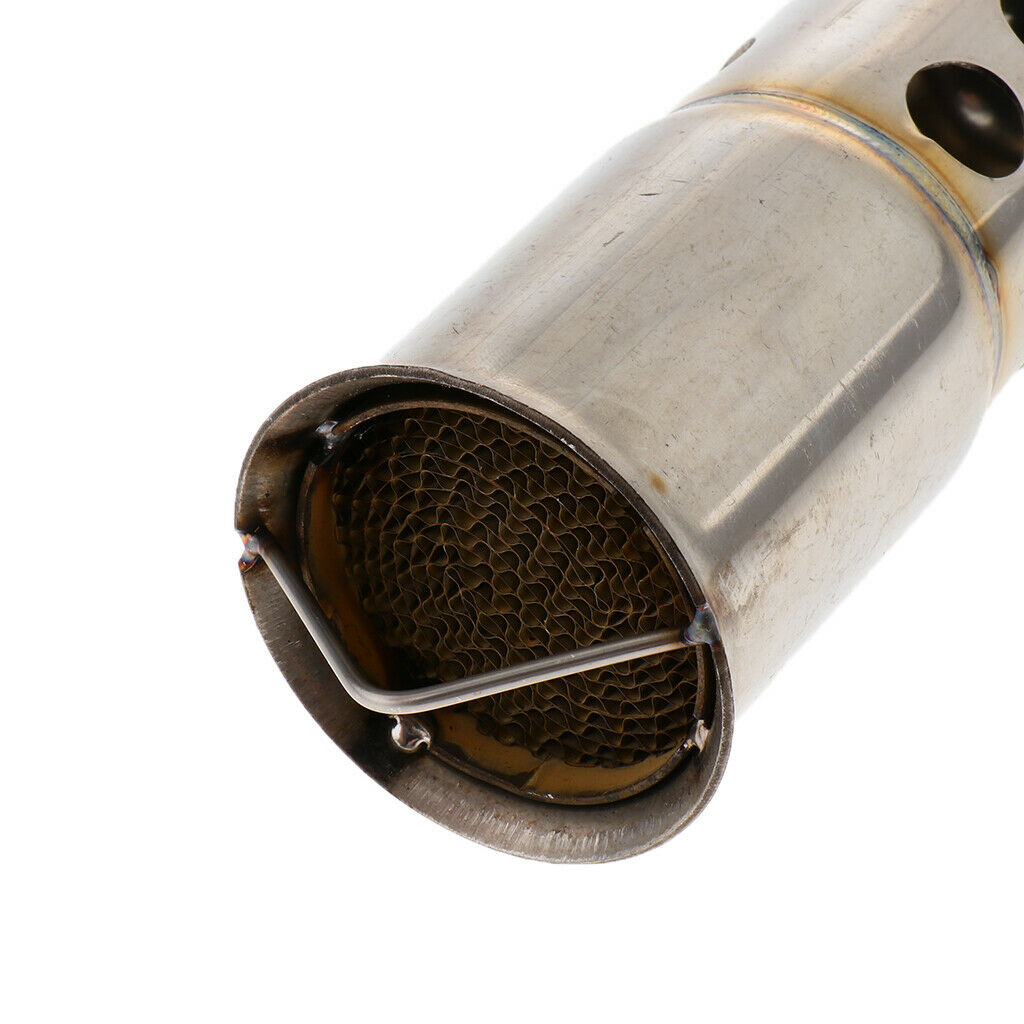 Stainless Steel Round Tip 51mm Exhaust Muffler Baffle Silencer DB Killer for