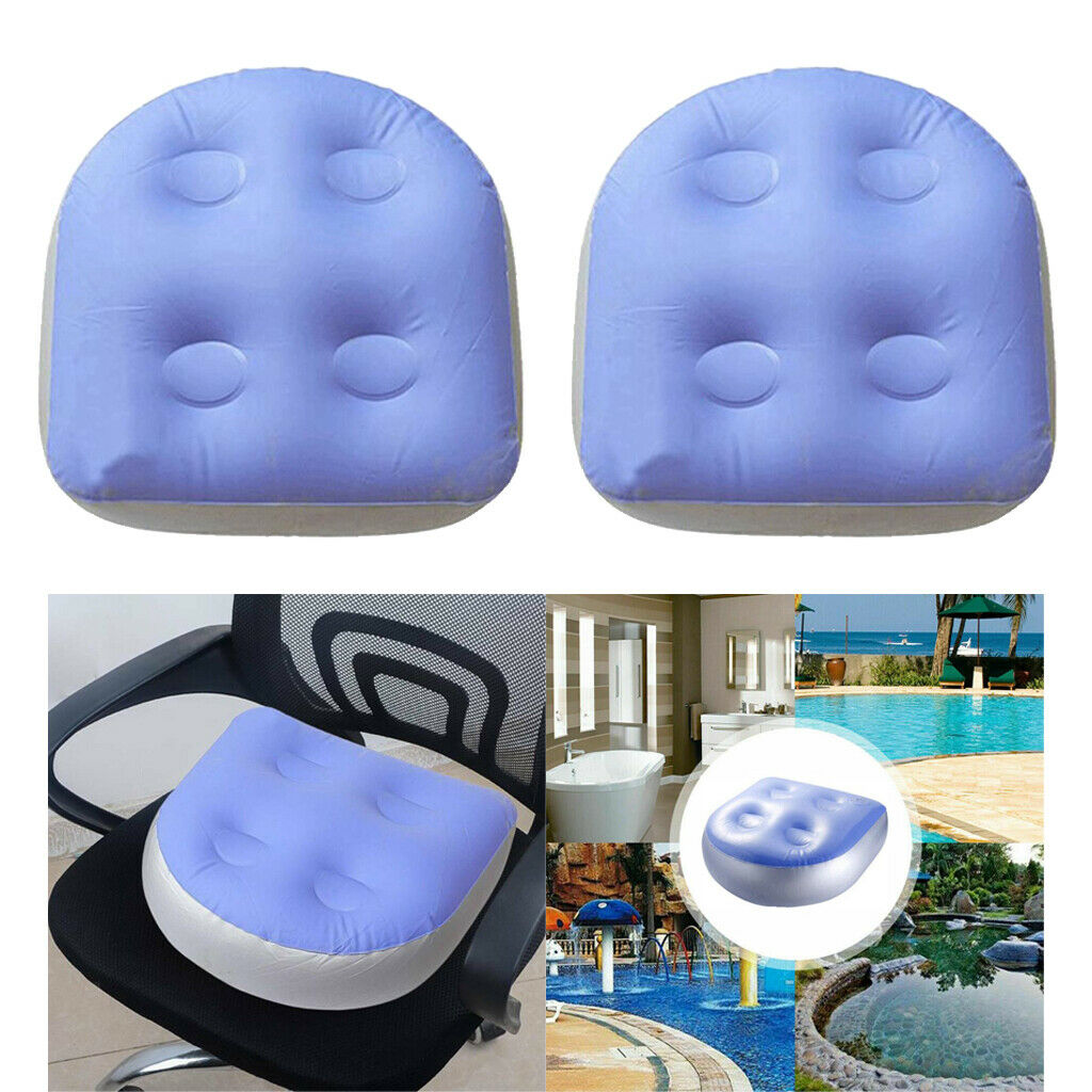 2 Pieces Outdoor Spa Booster Seat Comfly Inflatable PVC Hot Tub Cushion