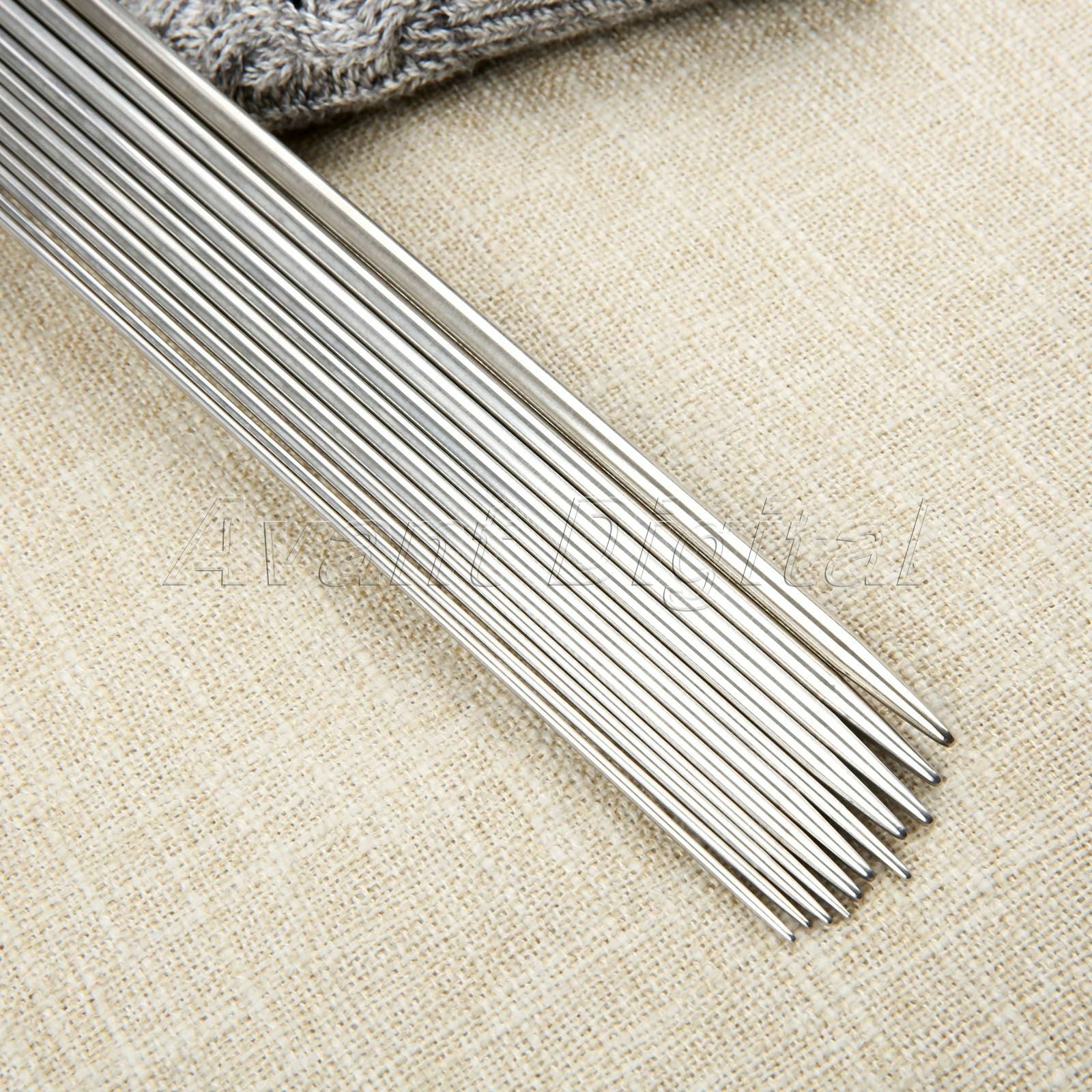 36cm 44 Sizes Stainless Steel Double Pointed Weaving Needles Knitting Needles